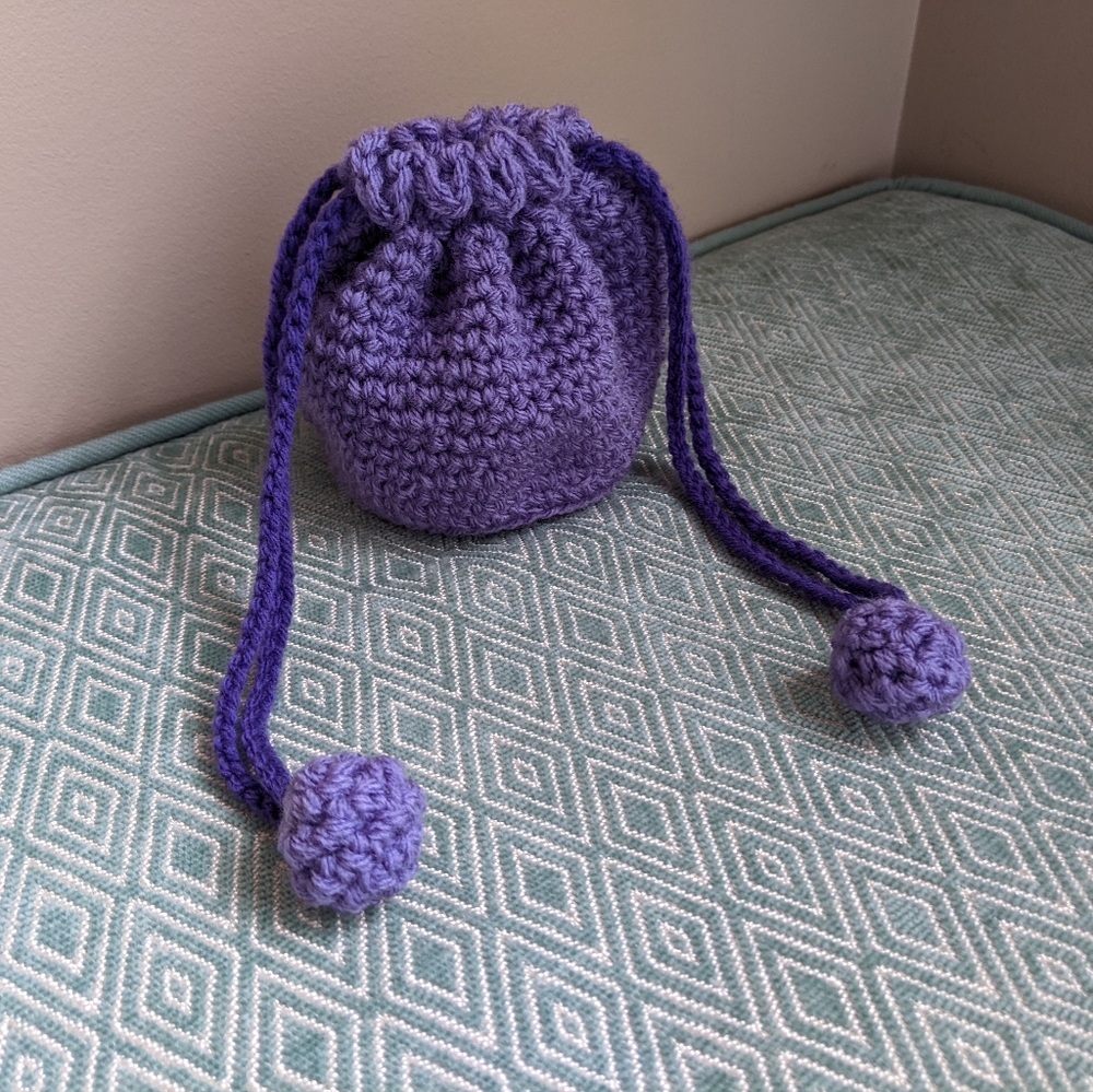 Crochet Drawstring Storage Bag *Can Also be Personally Sized & Color Customized*